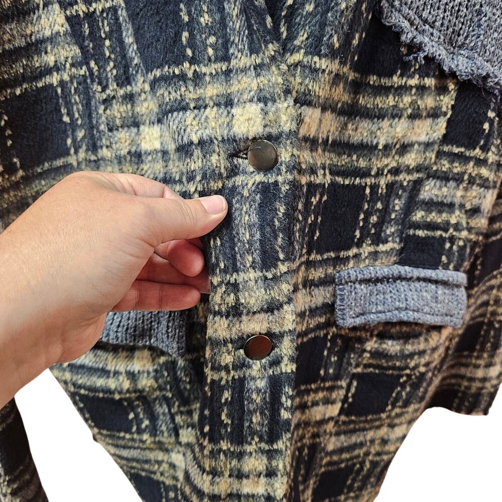 Pol 2 Button Plaid Color Block Shacket Fall Autum… - image 4